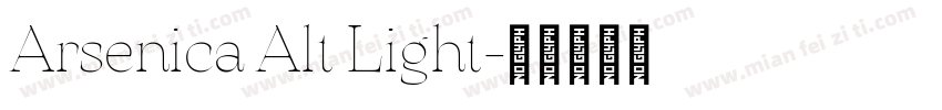 Arsenica Alt Light字体转换